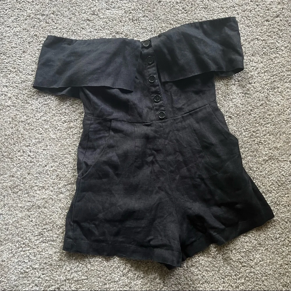 Reformation Frankie Off Shoulder Romper